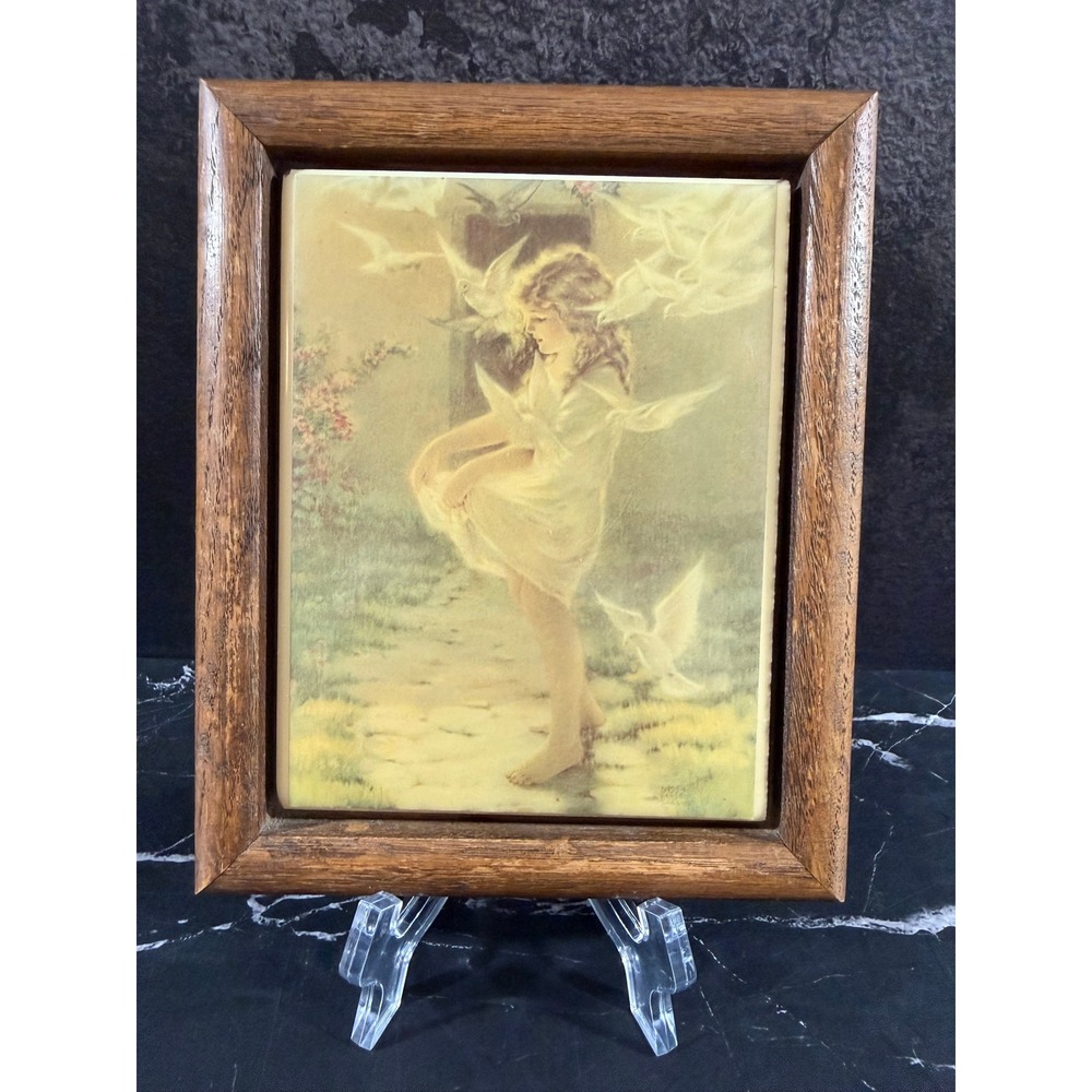 Vintage 1983 Rockford Edition Framed Tile Art The Winged Aureole Numbered
